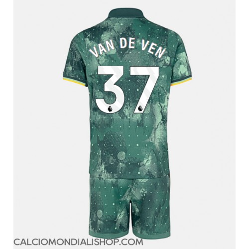 Maglie da calcio Tottenham Hotspur Micky van de Ven #37 Terza Maglia Bambino 2024-25 Manica Corta (+ Pantaloni corti)